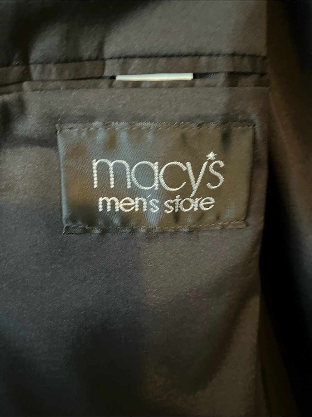 Macy's Men's Black Single-Button Suit Jacket - Notch Lapel Size 56 Long - Picture 2 of 3